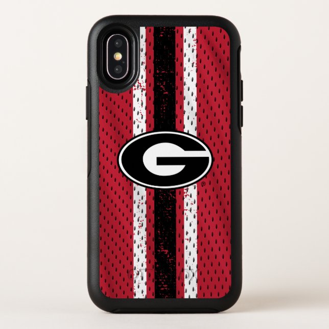 Georgia Bulldogs Logo | Jersey Otterbox iPhone Case (Back)