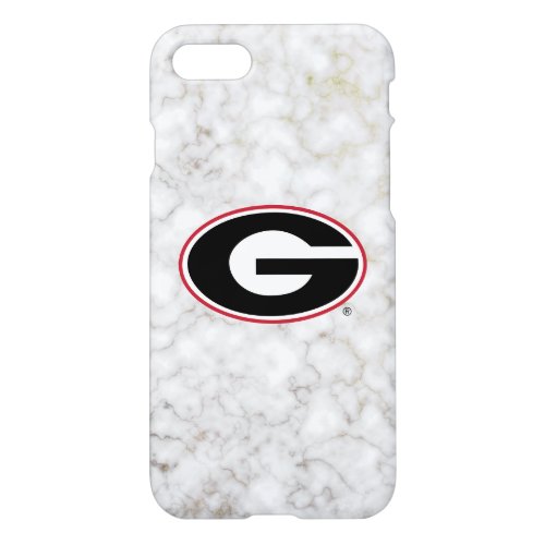Georgia Bulldogs Logo  Marble iPhone 87 Case