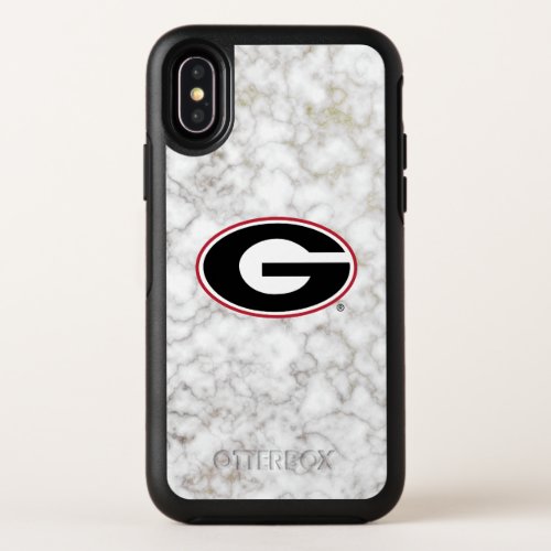 Georgia Bulldogs Logo  Marble OtterBox Symmetry iPhone X Case