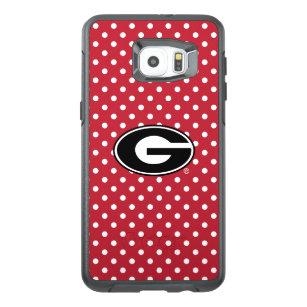 Georgia Bulldogs Logo   Polka Dot Pattern OtterBox Samsung Galaxy S6 Edge Plus Case