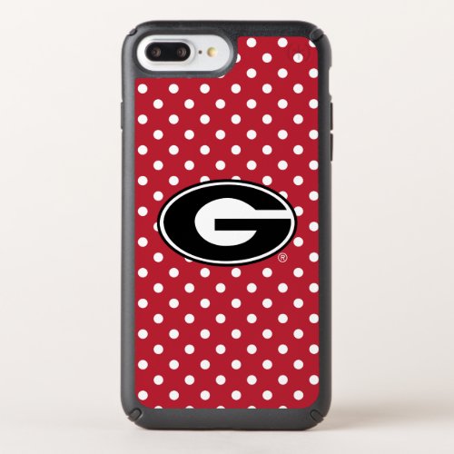 Georgia Bulldogs Logo  Polka Dot Pattern Speck iPhone Case