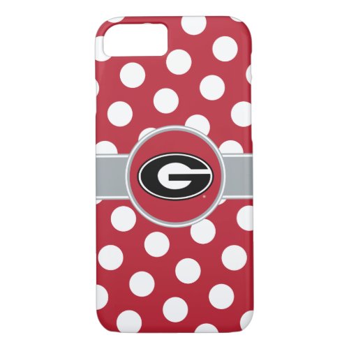 Georgia Bulldogs Logo  Polka Dots iPhone 87 Case