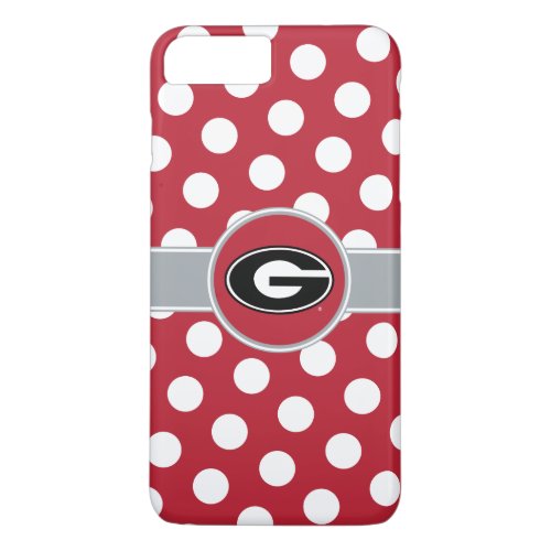 Georgia Bulldogs Logo  Polka Dots iPhone 8 Plus7 Plus Case