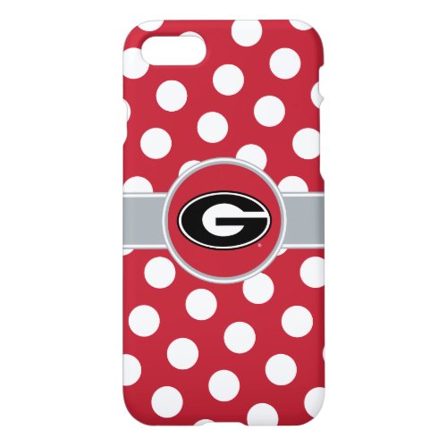 Georgia Bulldogs Logo  Polka Dots iPhone 87 Case