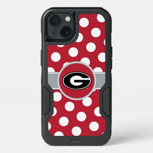 Georgia Bulldogs Logo  Polka Dots iPhone 13 Case