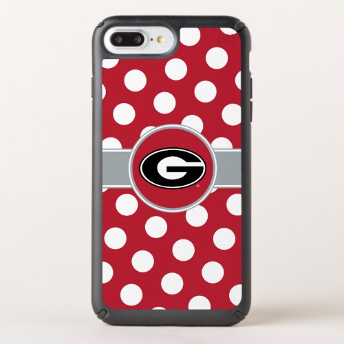 Georgia Bulldogs Logo  Polka Dots Speck iPhone Case