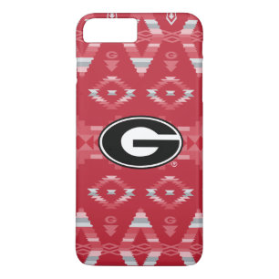 Georgia Bulldogs Logo   Tribal Pattern iPhone 8 Plus/7 Plus Case