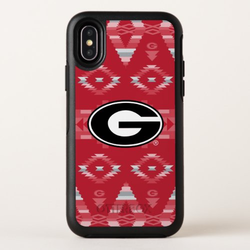 Georgia Bulldogs Logo  Tribal Pattern OtterBox Symmetry iPhone X Case