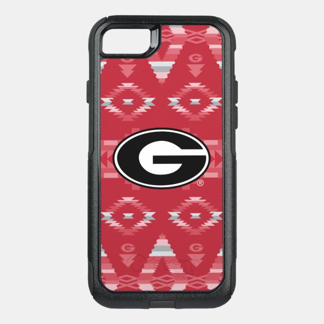 Georgia Bulldogs Logo | Tribal Pattern Otterbox iPhone Case (Back)