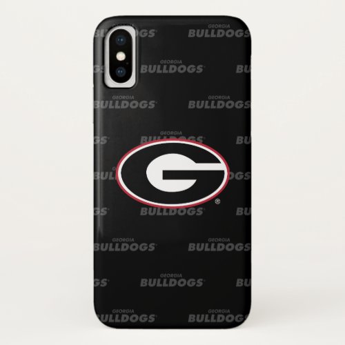 Georgia Bulldogs Logo  Watermark Pattern iPhone X Case