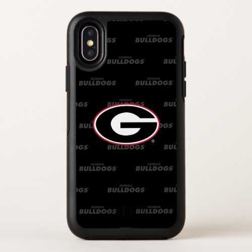 Georgia Bulldogs Logo  Watermark Pattern OtterBox Symmetry iPhone X Case