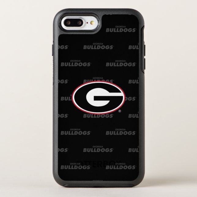 Georgia Bulldogs Logo | Watermark Pattern Otterbox iPhone Case (Back)