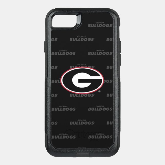 Georgia Bulldogs Logo | Watermark Pattern Otterbox iPhone Case (Back)