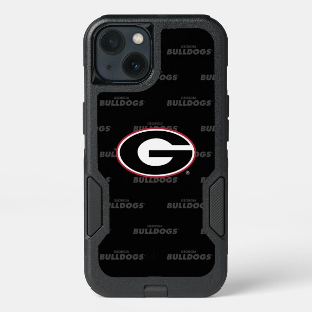 Georgia Bulldogs Logo | Watermark Pattern Otterbox iPhone Case (Back)