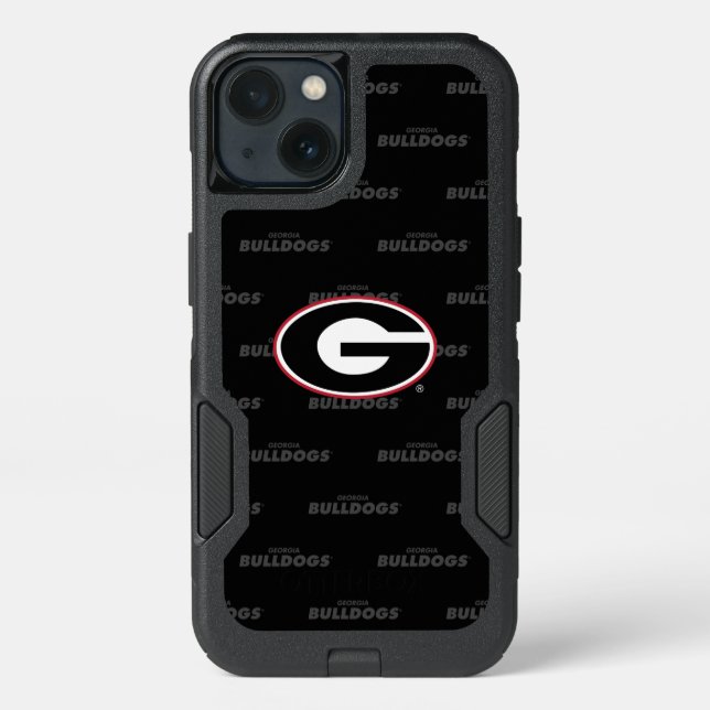 Georgia Bulldogs Logo | Watermark Pattern Otterbox iPhone Case (Back)
