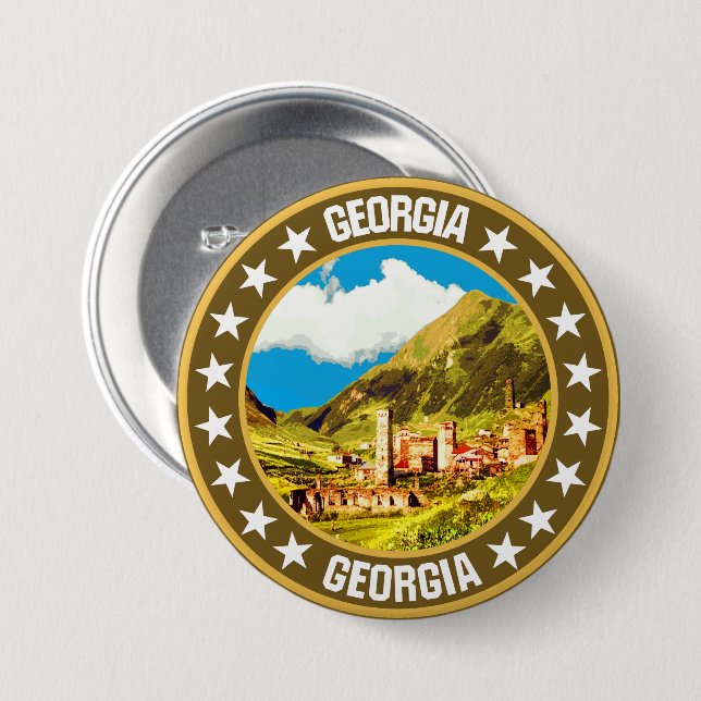Georgia                                            button (Front & Back)