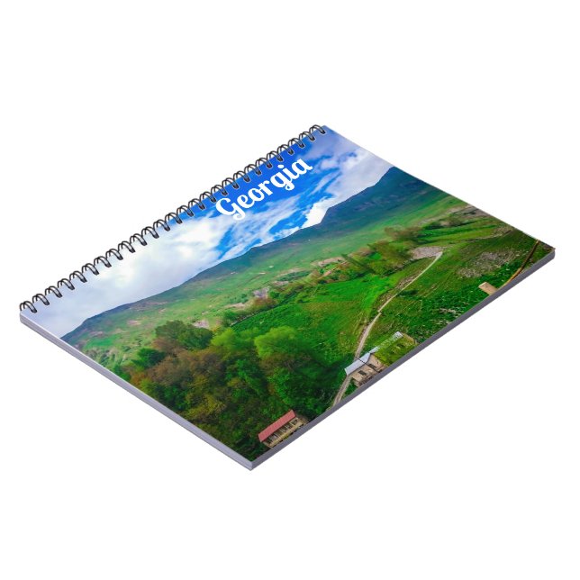 Georgia Caucuses Mountains Landscape Nature Notebook (Left Side)