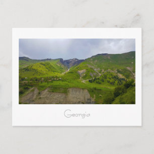 Georgia Caucuses Mountains Landscape Nature Postcard