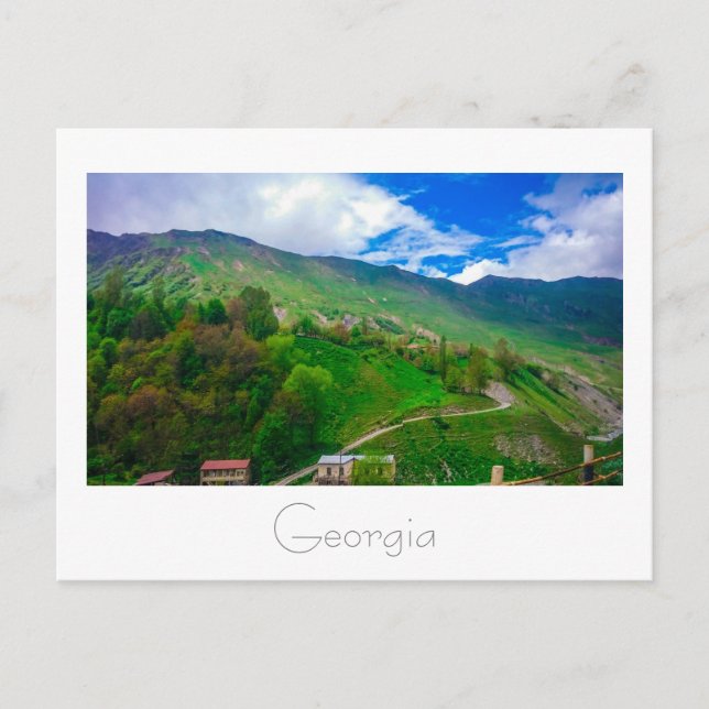 Georgia Caucuses Mountains Landscape Nature Postcard (Front)