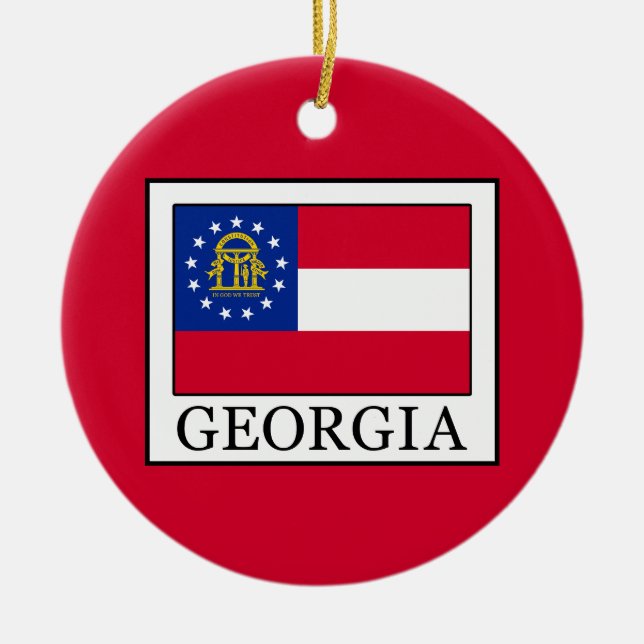 Georgia Ceramic Ornament (Front)