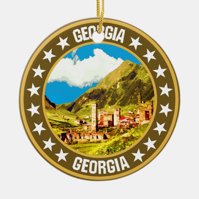 Georgia                                            ceramic ornament (Front)