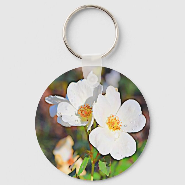 Georgia Cherokee Rose Keychain (Front)