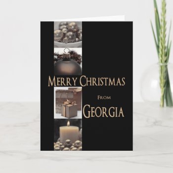 Georgia    Christmas Card  State Specific Holiday Card by PortoSabbiaNatale at Zazzle