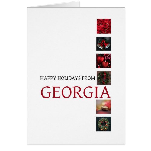 Georgia Christmas Card with ornaments