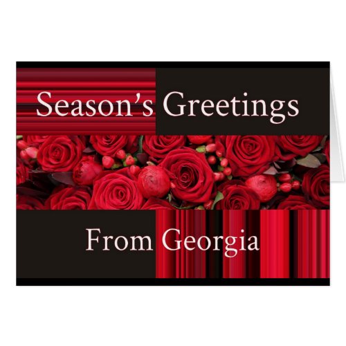 Georgia Christmas Card with roses