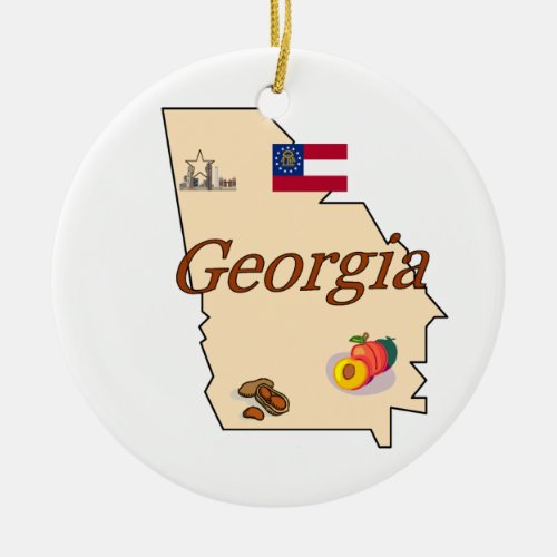 Georgia Christmas Tree Ornament