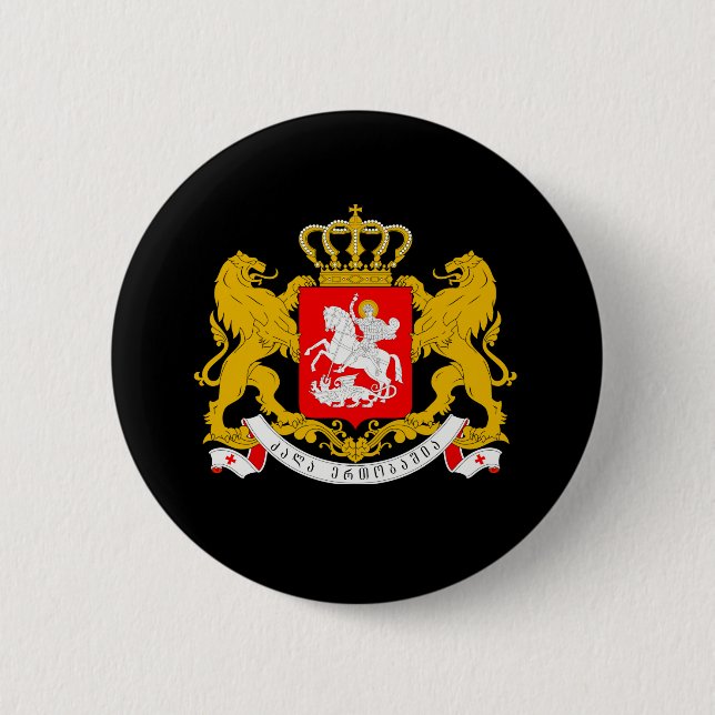 Georgia Coat of Arms Pinback Button (Front)