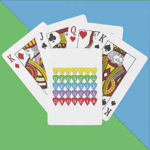 Georgia Colorful Hearts Poker Cards