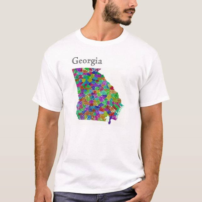 Georgia Counties & Their Roads T-Shirt (Front)