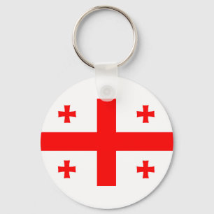 georgia country flag long symbol keychain
