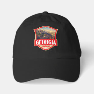Georgia Country Illustration Retro Badge Youth Dad Hat