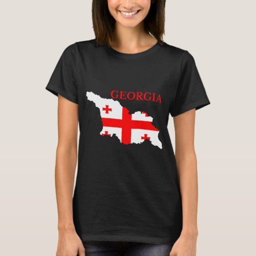 Georgia Country T_ShirtGeorgia Country Flag Map T_Shirt