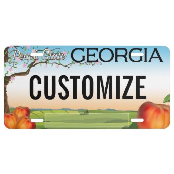 Georgia Custom License Plate by StargazerDesigns at Zazzle