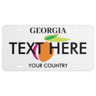 Georgia Custom – Personalized State Car Tag License Plate