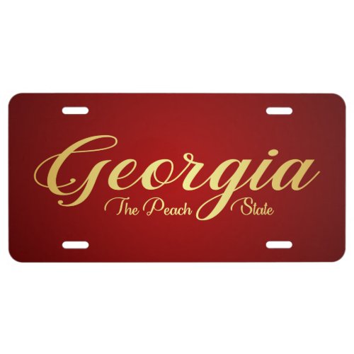 Georgia decorative license plate