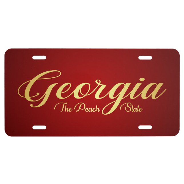 Georgia (decorative) license plate (Front)