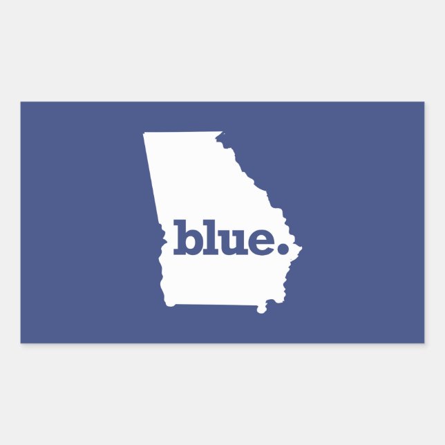 Georgia Democrat Rectangular Sticker (Front)