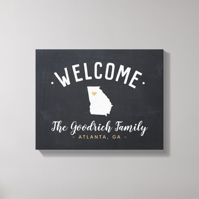 Georgia Family Monogram Welcome Sign (Front)