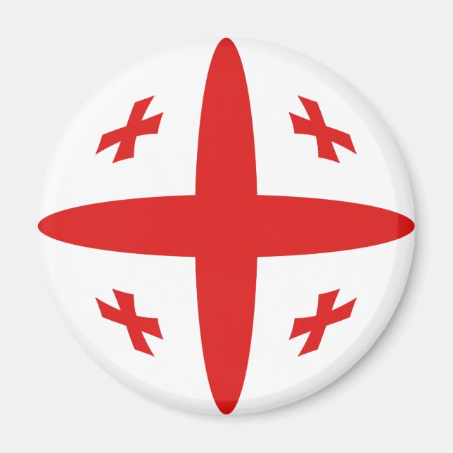 Georgia Fisheye Flag Magnet (Front)