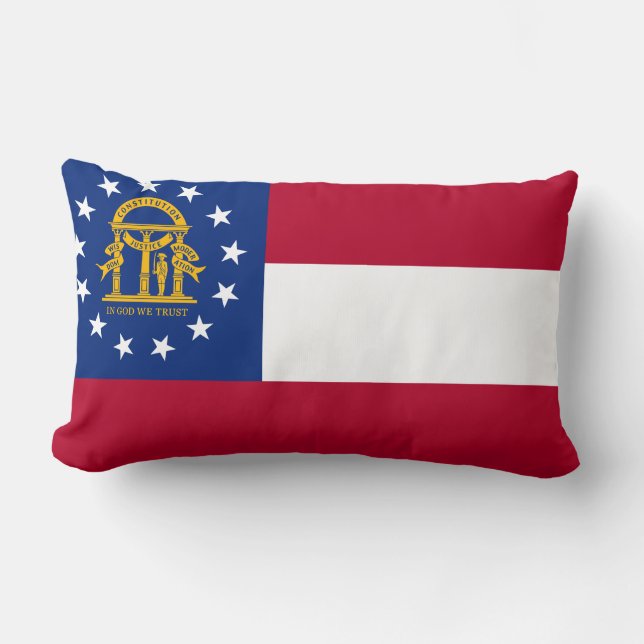 Georgia flag, American state flag Throw Pillow (Front)