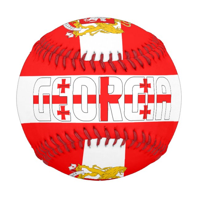 Georgia Flag and Coat of Arms Patriotic Baseball (Front)