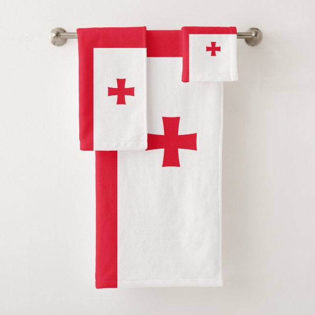 Georgia Flag Bath Towel Set (Insitu)