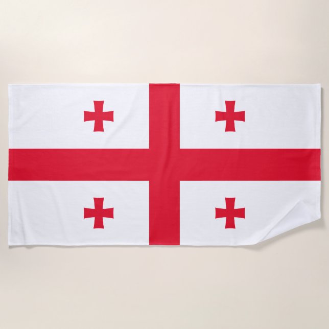 Georgia Flag Beach Towel (Front)