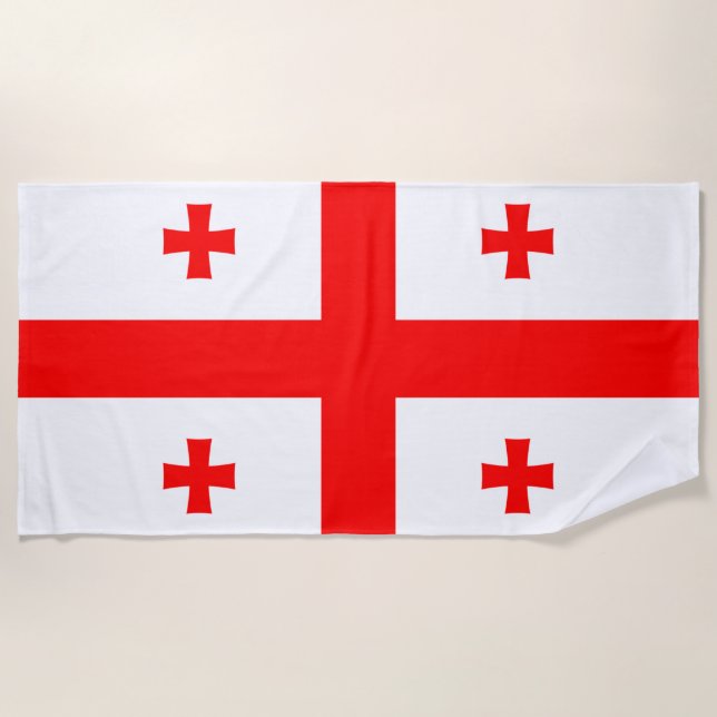 Georgia Flag Beach Towel (Front)