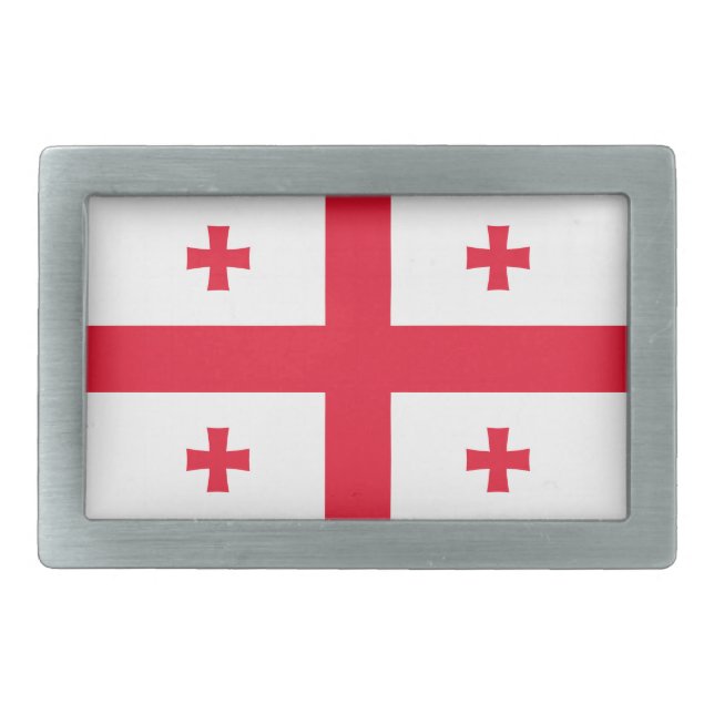 Georgia Flag Belt Buckle (Front)