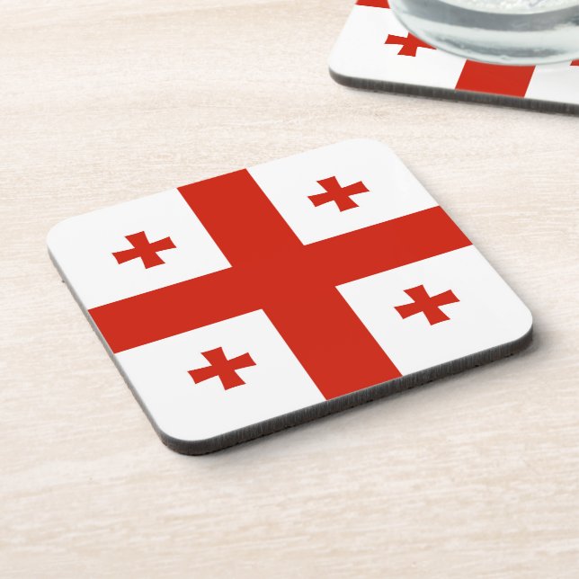 Georgia flag beverage coaster (Left Side)